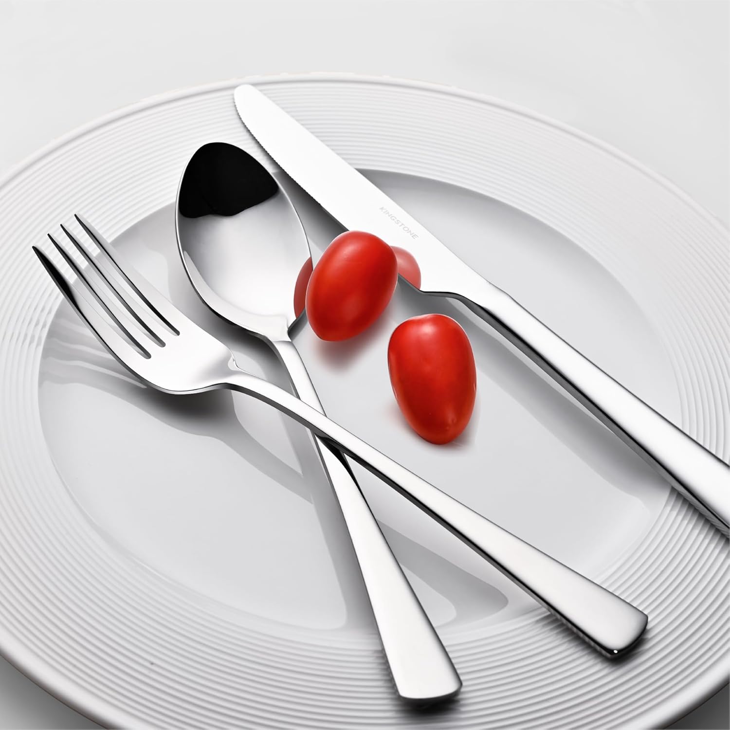 KINGSTONE Silverware Set for 8, 40-Piece Forged 18/10 Stainless Steel Flatware Set, Mirror Finish Cutlery Set Dishwasher Safe for Home, Restaurant, Wedding, Party - Image 6